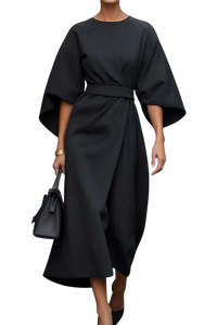 Louise | Damen Laternenärmel Kleid – Romantisches Laternenärmel Kleid - Black