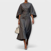 Paula | Exklusives Bauchbedeckendes Kleid - Grau