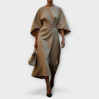 Paula | Exklusives Bauchbedeckendes Kleid - Beige