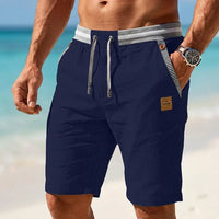 Herren Shorts mit Kordelzug und Taschen - Marineblau