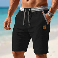 Herren Shorts mit Kordelzug und Taschen - Schwarz