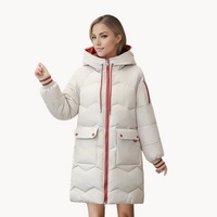 Damen Parka mit warmem Innenfutter - Elfenbein