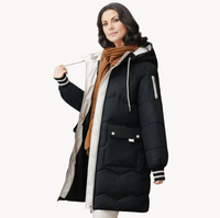 Damen Parka mit warmem Innenfutter - Schwarz