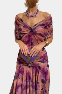 Magda | Damen Elegantes Maxikleid – Kraftvolles Ausdrucksstarkes Maxi - Floral