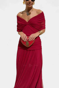 Magda | Damen Elegantes Maxikleid – Kraftvolles Ausdrucksstarkes Maxi - Red