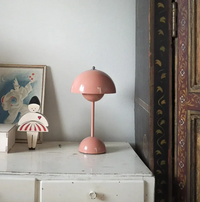 Tischlampe Metall Retro Skandi Design - Rosa