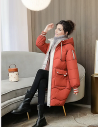 Damen Parka mit warmem Innenfutter - Rot