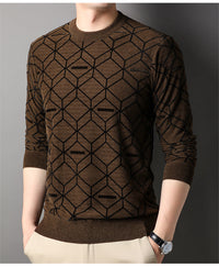 Herren Pullover mit Rundhalsausschnitt - MIKE - Khaki