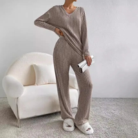 Sophie™ - Geripptes Zweiteiliges Set - Hellbraun