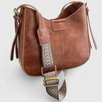 Ophelia | Elegante Schultertasche - Rotbraun
