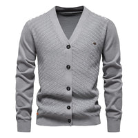 Schneider | Warmer Herren Cardigan mit V-Ausschnitt - Grau