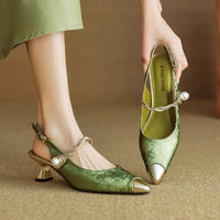 Karolina | Damen Elegante Komfort-Pumps – Stützende Elegante Absatzschuhe - Grün