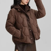 FrostHaven™ Steppjacke Mit Kuscheliger Kapuze - Kaffeebraun