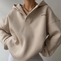 Damen Hoodie mit langen Ärmeln - Beige
