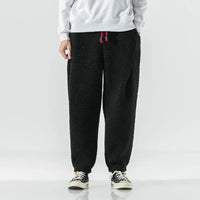Herren-Sweatpants mit Kordelzug und Taschen - Schwarz