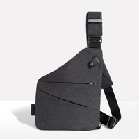 Liv | Sichere Schultertasche aus Nylon - Grau