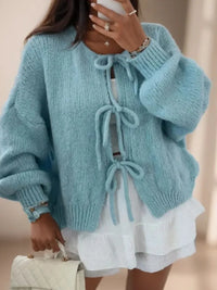 Elira | Damen Langarm-Cardigan - Blau