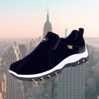 Roland | Herren Slip-On Schuhe mit stoßdämpfender Sohle - Schwarz