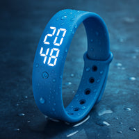 Smartwatch Wasserdicht Silikon Fitness Armbanduhr - Blau