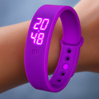 Smartwatch Wasserdicht Silikon Fitness Armbanduhr - Lila