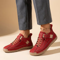 Claudia | Damen Sportliche Flexible Sneaker - Rot