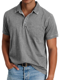 Mila | Klassisches Polo Shirt Herren Elegant - Grau