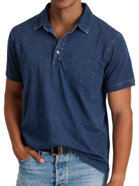 Mila | Klassisches Polo Shirt Herren Elegant - Marineblau