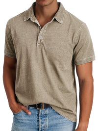 Mila | Klassisches Polo Shirt Herren Elegant - Khaki