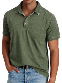 Mila | Klassisches Polo Shirt Herren Elegant - Armeegrün