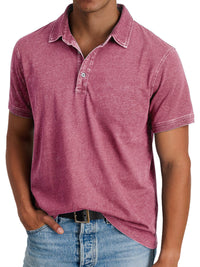 Mila | Klassisches Polo Shirt Herren Elegant - Rosa