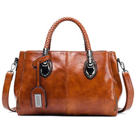 Stilvolle, geräumige Damenhandtasche in eleganter Premium-Qualität - braun