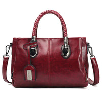 Stilvolle, geräumige Damenhandtasche in eleganter Premium-Qualität - kleine rote Farbe