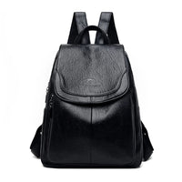Stilvoller Damen-Diebstahlschutz-Rucksack, vielseitiges Design, strapazierfähiges Material - Schwarz
