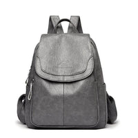Stilvoller Damen-Diebstahlschutz-Rucksack, vielseitiges Design, strapazierfähiges Material - Grau