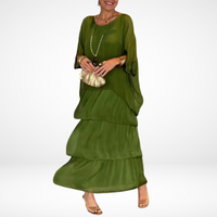 Thea | Lockeres Maxikleid für jeden Tag - Grün