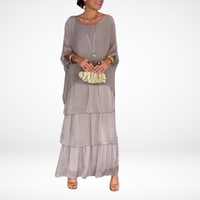Thea | Lockeres Maxikleid für jeden Tag - Grau