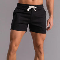 Leonel | Herren Jogger Shorts mit Kordelzug und Taschen - Schwarz