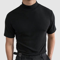Herren Rollkragen Shirt Herbst Winter - Schwarz