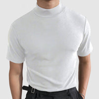 Herren Rollkragen Shirt Herbst Winter - Weiß