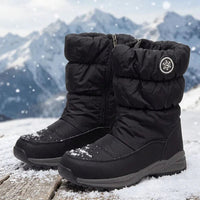 Stockholm™ Winterstiefel gefüttert und wattiert mit rutschfester Profilsohle - Schwarz