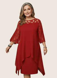 Madumali - Elegantes Und Bequemes Midikleid - Rot