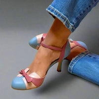 Barbara | Elegante Schleifen Pumps - Blau