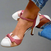 Barbara | Elegante Schleifen Pumps - Weiß