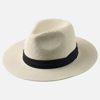 Florian | Herren Toquilla-Stroh Panamahut Ripsband – Panama Hut Herren Sommer - Milchweiß