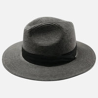 Florian | Herren Toquilla-Stroh Panamahut Ripsband – Panama Hut Herren Sommer - Dunkelgrau