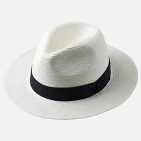 Florian | Herren Toquilla-Stroh Panamahut Ripsband – Panama Hut Herren Sommer - Weiß