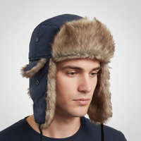 Trappermütze mit Ohrklappen - winddicht und warm - Marineblau