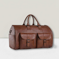 Lillfrid | Klassische Wochenendtasche mit Vintage-Touch - Braun