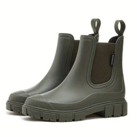 Trendige wasserdichte Regenstiefel - Grün