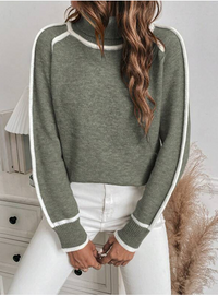 Johanna | Kuscheliger Rollkragen Pullover - Grün